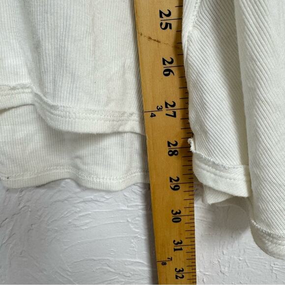 Free People Long Sleeve Thermal Tunic Shirt Womens M Boho Fall Classic Layering - Picture 9 of 9